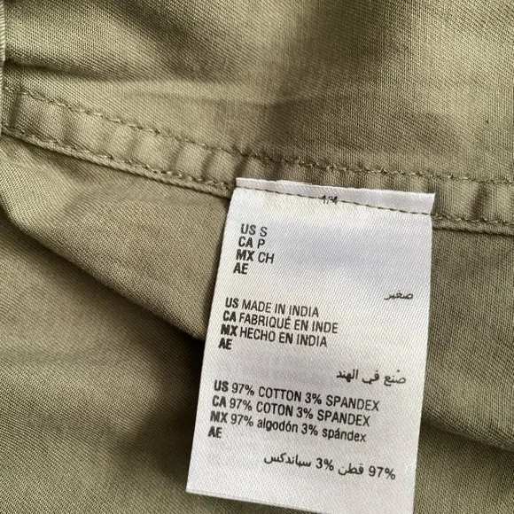 Style & Co women's twill utility spring jacket in olive drab, size small - Picture 14 of 16